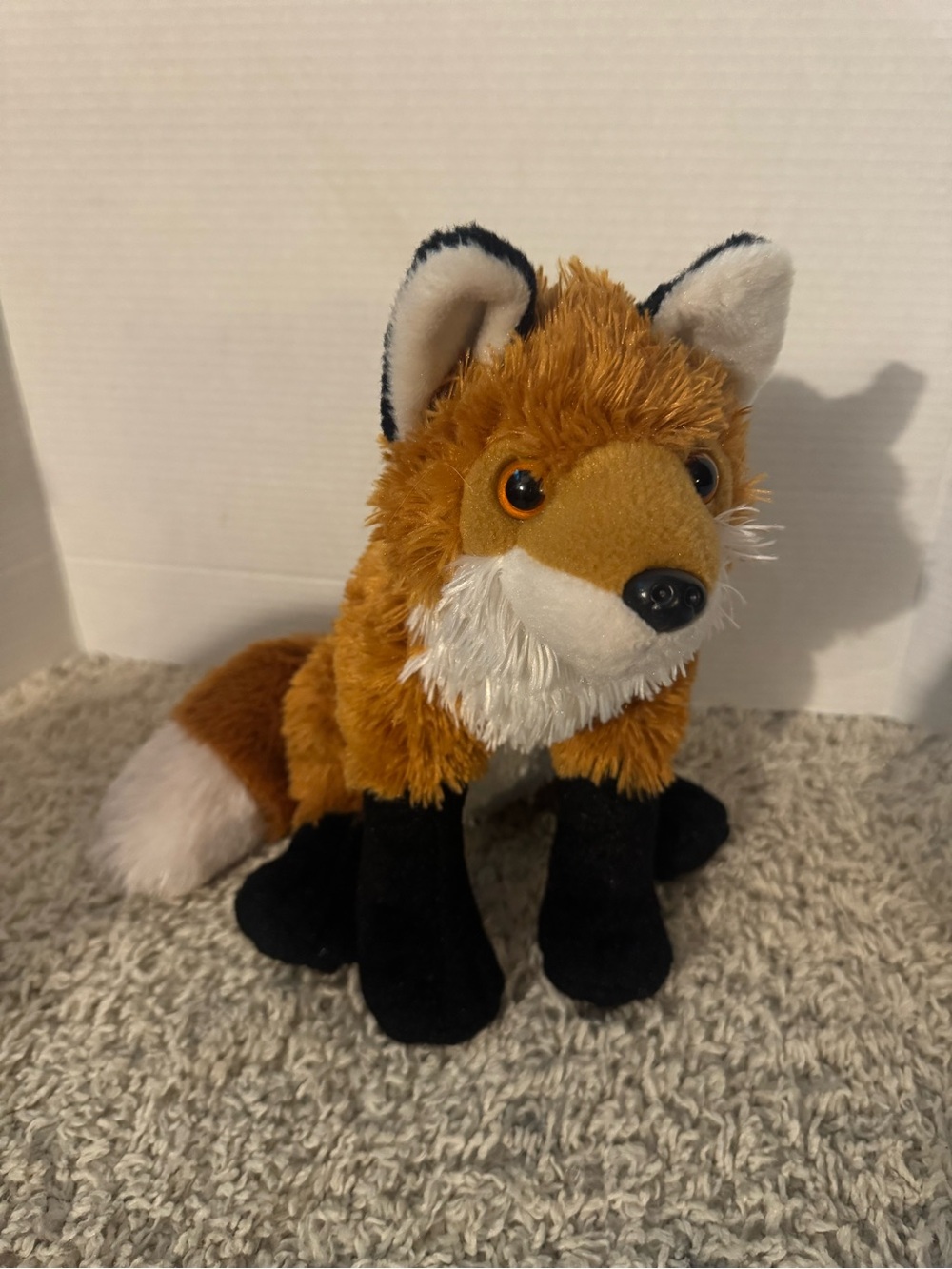 Fox Plush in Rust, White & Black